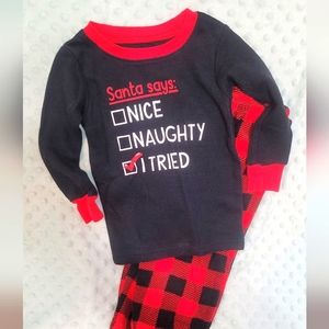 NWOT Carter's Baby boy/girl Santa Pajamas size 18m